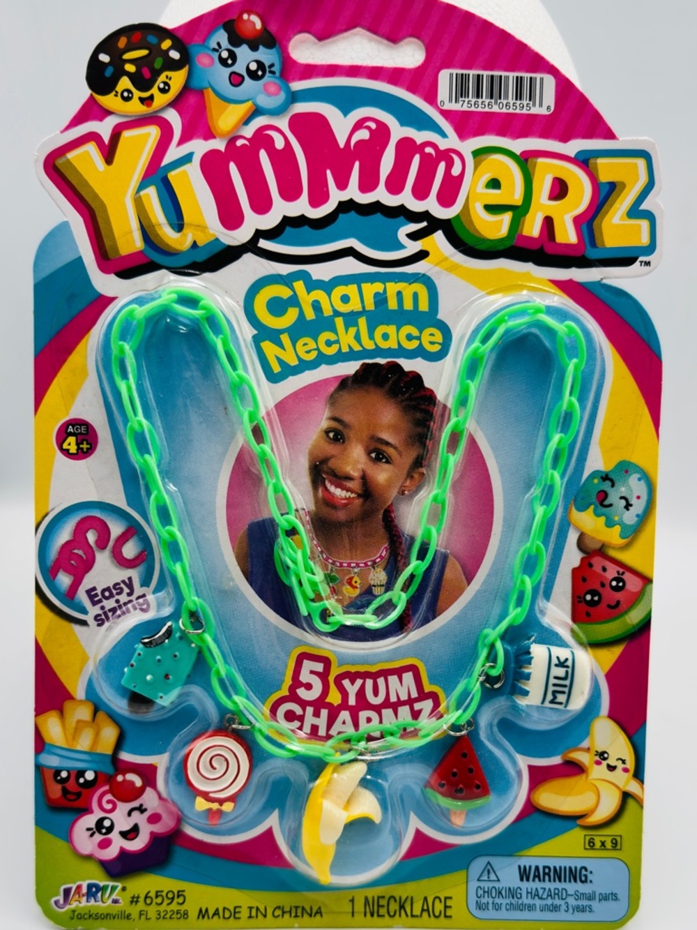 New Retro 80s Style Yummmerz Adjustable Charm Necklace With 5 Charms